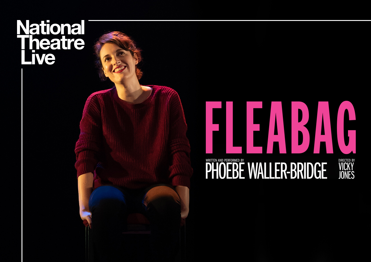Fleabag poster with Phoebe Waller-Bridge at the National Theatre