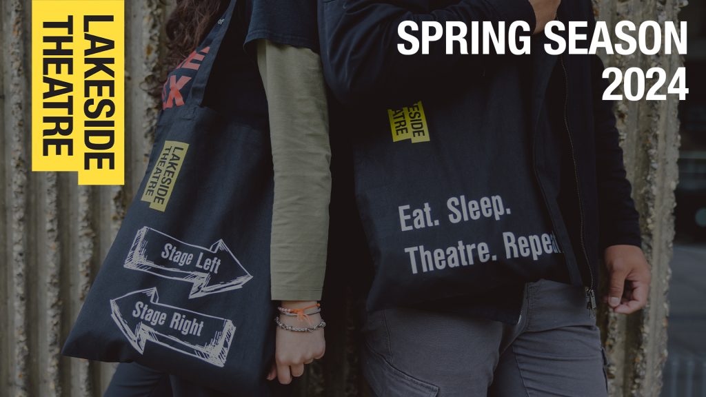 Lakeside Theatre spring season 2024 launch graphic