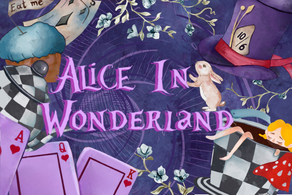 Alice in Wonderland graphic.