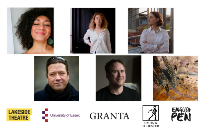 Essex Book Festival 2026 - The Writers Room with Granta, University of Essex, Simon & Schuster, English Pen and Lakeside Theatre